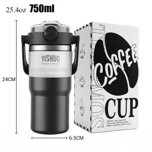 HoneyLion - 750ML 316 Stainless Steel Tumbler with Handle | 12H Cold 6H Hot Vacuum Insulated Cup | Leak-Proof BPA-Free Aqua Flask Style