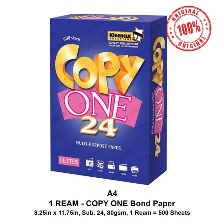 Copy One Bond Paper A4 80gsm Substance 24 Copy Paper Papers A4 Size 8