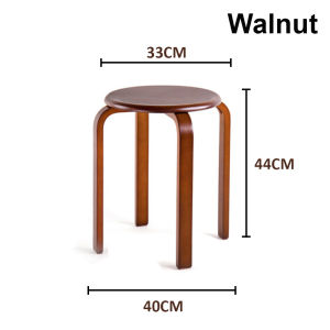 Encora Multipurpose Strong Solid RubberWood Chair Stackable Round Stool Side Table Seat