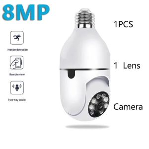 V380 PRO CCTV Camera Wifi Connect 360Dual Cameras CCTV Camera Connect Cellphone with Mic8MP CCTV with Audio and Speaker360 Rotation CCTV BulbIp Security CCTV with Audio and Speaker