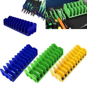 UUMIR ABS Pliers Cutters Rack Non-Slip Rubber Base 10-Slot Tool Organizer Multifunctional Drawer Toolbox Organizer Spanner Storage Holder Fit 3”