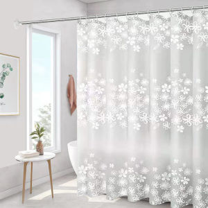 Shower Curtain Waterproof Mildew-proof Shading Hook-free Bathroom Dry and Wet Separation Bathroom Shading Curtain