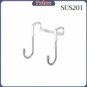 Talao Home Creative Seamless Stainless Steel Double S Hooks Cabinet Door Back Type Hanger