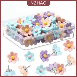 N2HAO  Nhựa Hoa Pins Hoa Pushpins Thumbtacks Cho Ảnh Tường Trang Trí Nghệ Thuật Hội Đồng Quản Trị Nhà Văn Phòng Thông Báo Hiển Thị Thủ Công Sử Dụng 20Pcs