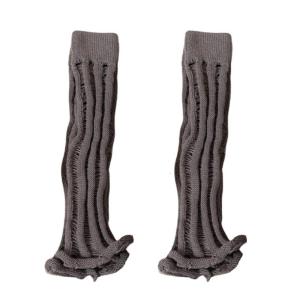 Harajuku Phụ Nữ loe Baggy Làm ấm chân Không Chân Vớ Punk rách lỗ Dệt Kim Slouchy bao chân Tay Áo Thời Trang dạo phố