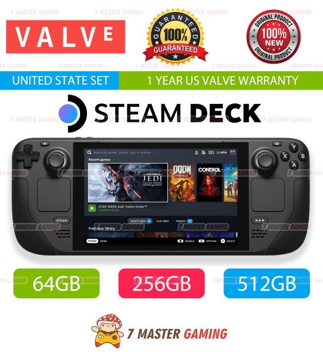 Original Valve SteamDeck (Steam Deck) Handheld Gaming Console 