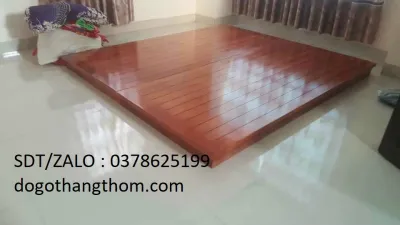 giường phản hộp gỗ xoan đào 1m6x2m