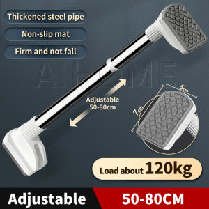 Balcony clothes rack bedroom curtain rod traceless stainless steel telescopic rod shower curtain rod and track rod 晾衣杆