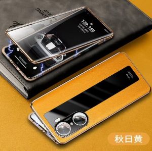 Honor 90 / 70 5G Upgraded Fashion Porsche Design PU Leather Magnetic Double Side Tempered Glass Full Proection Casing