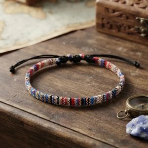 Bohemia Style Colorful Weave Rope Friendship Bracelets For Woman Men Cotton Handmade Braided Bracelet Ethnic Jewelry Gifts