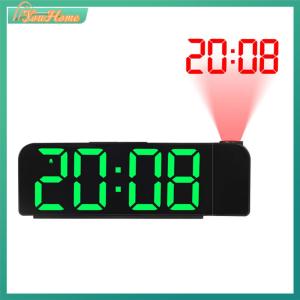 【Fast Delivery】นาฬิกาปลุกโปรเจคเตอร์หลายฟังก์ชันพร้อมปรับความสว่างสำหรับตกแต่งบ้านและออฟฟิศ จอใหญ่พร้อมฟังก์ชันนอนหลับและไฟนอน【After Sales Guarantee】