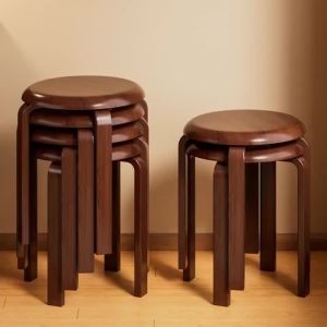 xpkQ Solid Wood Stackable Stools Household Comfortable Living Room Bedroom Portable Simple Ottomans Aesthetic Luxury Room Decor T6H1N