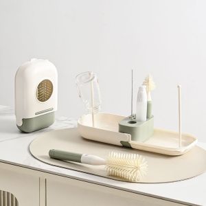 Sikat Botol Susu Bayi 6in1 Set Travel Box Bottle Brush Kit Sikat Dot Sedotan Portabel XH13