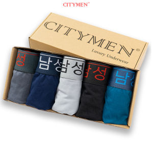 Hộp 5 Quần Lót Nam vải cotton hiệu CITYMEN lưng Hàn Quốc co giãn 4 chiều đồ lót - CTLZ-HANAC