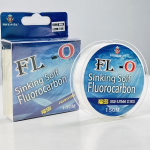 Senar Pancing Bahan Taiwan Fluorocarbon Bening Siluman/Tembus Pandang 150 Meter Fukushima Tipe FLO