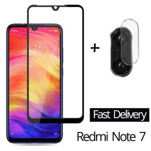 Tempered Glass Layar Redmi Note 7 / Note  7 Pro Paket 2in1 Free Tempered Glass Camera