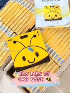 Cân Điện Tử Sức Khoẻ Hình Con Ong Vàng Đáng Yêu Độ Chính Xác Cao Sử Dụng Pin AAA