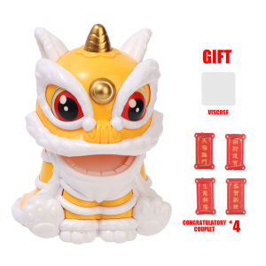 Mascot Ornament Chinese Style Dancing Lion Model Bring Wealth Good Fortune Solar Powered Home Decoration Holiday Gifts