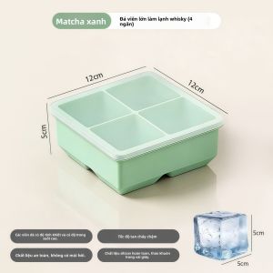 Khuôn Làm Đá Silicon Mềm Frozen Khay Đá Hộp Đá Lớn Vuông Lớn Đá Dung Tích Lớn Hộp Bảo Quản