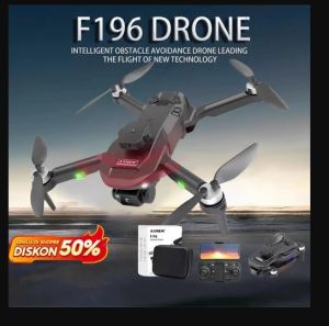 F196 Drone kamera jarak jauh fotografi udara profesional murah dual camera drone