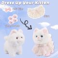 Walking Cat Toys for Kids with Leash, Plush Toy Cat That Walks and Meows, Interactive Cat Toy for Kids Aged 3-7, Best Birthday, Children's Day for Girls and Boys. 