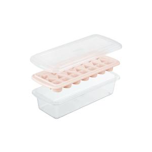 Inochi Kari 21-Cube Creative Ice Tray with Lid – Ag+ Antibacterial Easy-Release Flexible Mold