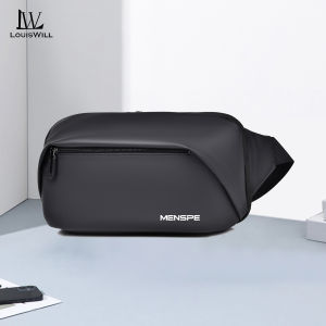 LouisWill Chest Bag Men Crossbody Bags Mens Fashionable Bag Simple Waterproof Wear-resistant Bag Large Capacity Chest Bag Single Shoulder Bag Sports Outdoor