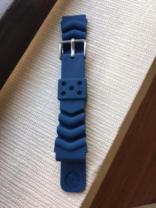 Seiko blue outlet rubber strap 22mm