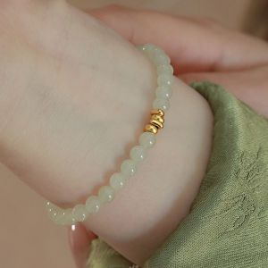 Tinh tế nắng nước Chuỗi Vòng Tay thủy tinh mạ vàng và làm mới ánh sáng màu xanh lá cây món quà lý tưởng cho tất cả các dịp