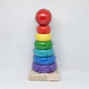 GTB Mainan Donat Susun/Mainan Tower Menara/Ring Donat Roda Susun Rainbow / Ring Donat Roda/Menara donat T037