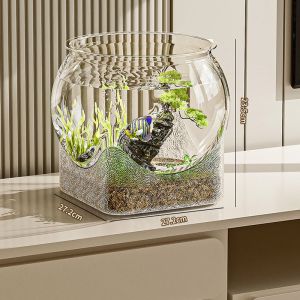 【GUGU-W】ตู้ปลาทอง PETใส ทนทาน กันกระแทก หลายขนาด สำหรับเลี้ยงปลา ปลูกพืชน้ำ