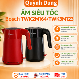 Ấm Siêu Tốc Bosch TWK2M164/TWK3M123 MyMoment Công Suất 2400W Dung Tích 1.7 Lít Hệ Thống An Toàn 3 Cấp Độ