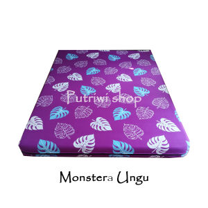 Sprei Kasur Busa Resleting Tebal 30 cm Semua Ukuran Motif Bunga Aesthetic Karakter
