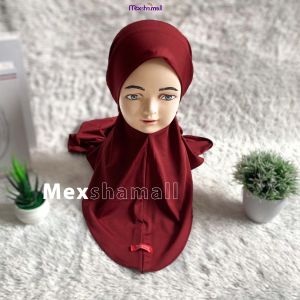 Shamira - Kerudung Anak Meyra Bergo Melayu French Khimar Instan Anak 3-8 tahun 2in1Jersey Premium