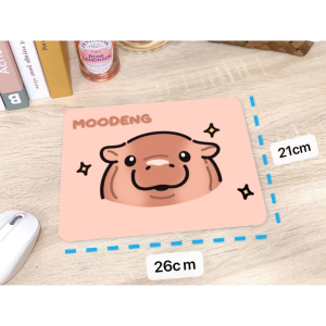 🖱︎ ไอ้ต้าวววก้อน แผ่นรองเม้าส์ ลายสัตว์โลกสุดฮอต ทรงสี่เหลี่ยม งานนุ่มลื่น สัมผัสดี สีสด ขนาด 21×26 cm