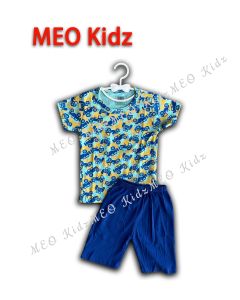 Truck Series Playset Singlet Shirt and Short Pants Kids Baju Budak Lelaki Perempuan Girl Boy Clothes Seluar Pendek Umur 1-6Y