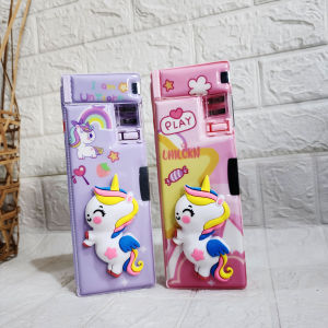KOTAK PENSIL MAGNET SET UNICORN TIMBUL / KOTAK PENSIL SQUISHY UNICORN/ KOTAK PENSIL LUCU