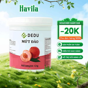 Mứt Đào DeDu 12kg Mứt Đào Trái Cây Tươi Pha Chế Đồ Uống Thơm Ngon Topping Pha Chế Đồ Uống Các Loại Thơm Ngon Đậm Vị