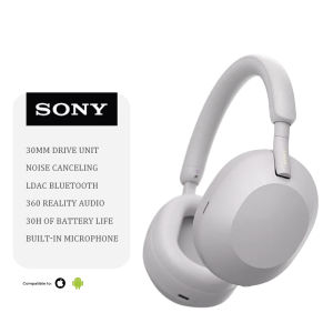 【6 Month Warranty】Authentic Sony WH1000XM5 Noise Cancelling Headphones Portable Wireless Headphones Bluetooth Headphones Bass for IOS/Android 30 Hour Battery Life with Mic PC Gaming Headphone Sony Headphones XM5