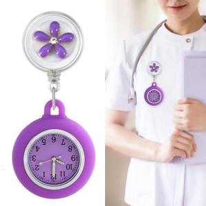 Retractable Nurse Watch with Luminous Hands and Silicone Cover for Doctors and Hospital Staff
