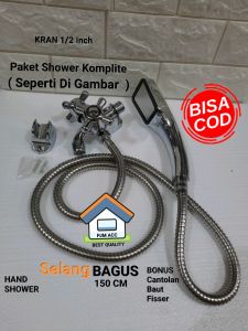 PJM Paket Kran Shower Kamar Mandi Hand Shower Mini Aerator 300 Lubang + Kran Cabang Baling ARS
