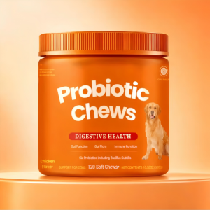 PetSaverHub Probiotic Chews for Dogs 120 Soft Chews | Digestive & Gut Support | Immune Support | 6-Strain Probiotic Blend with DE111® | For All Breeds