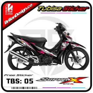 Sticker Striping Variasi Supra X 125 - Stiker Striping Motor Supra X 125. TBS.05