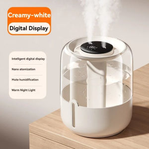 LinJn 6.8L large capacity humidifier USB Double spray Home bedroom office bedroom desktop with small night light