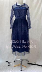 A&B | Dress TileNia bahan tile gardenia mix tutu lapis satin realpic Ready Size M-XXL| Baju pesta