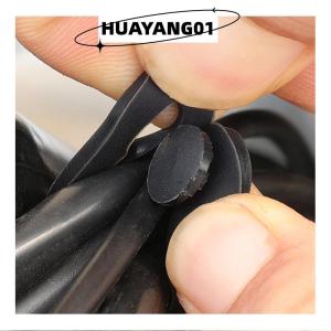 HUAYANG01 [HOT FASHION] 10Pcs Motorcycle Rubber Frame Securing Cable Wiring Harness Power Cord Tie Clutch Line Brake Cable Ties Elastic Fix Accessories