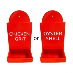 Gravities Dispenser 3D Print Home Decors Pet Feeding Accessory Chicken Grit and Oyster Shell Feeder for Bird Reptiles