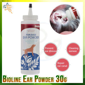 Bioline Pet Ear Powder Ear Care Itching Powder Antibacterial Ear Cleaning Powder 30g for Dogs