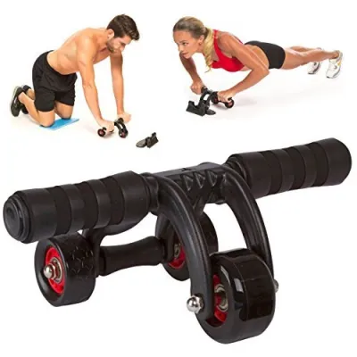 Xie-js Shop Multi-Functional Lightweight Portable Trainer 3-Wheel Ab Roller And Push Up Bar
