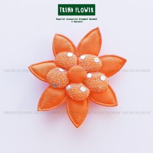 Bunga Monte Orange Elegant - Bunga Kain Aksesoris Hamppers Souvenir dan Seserahan